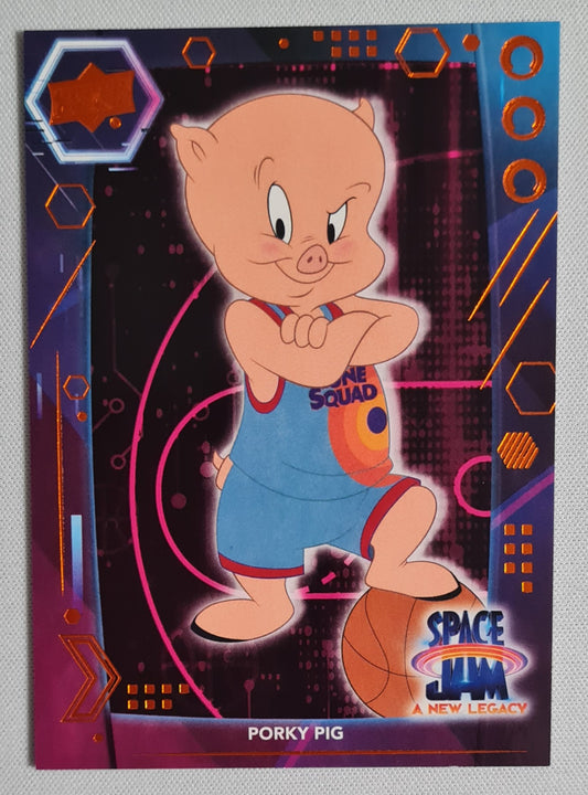 Porky Pig - 2022 Upper Deck Space Jam: A New Legacy #12  Orange Neon