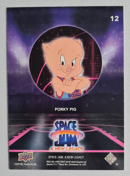 Porky Pig - 2022 Upper Deck Space Jam: A New Legacy #12  Orange Neon