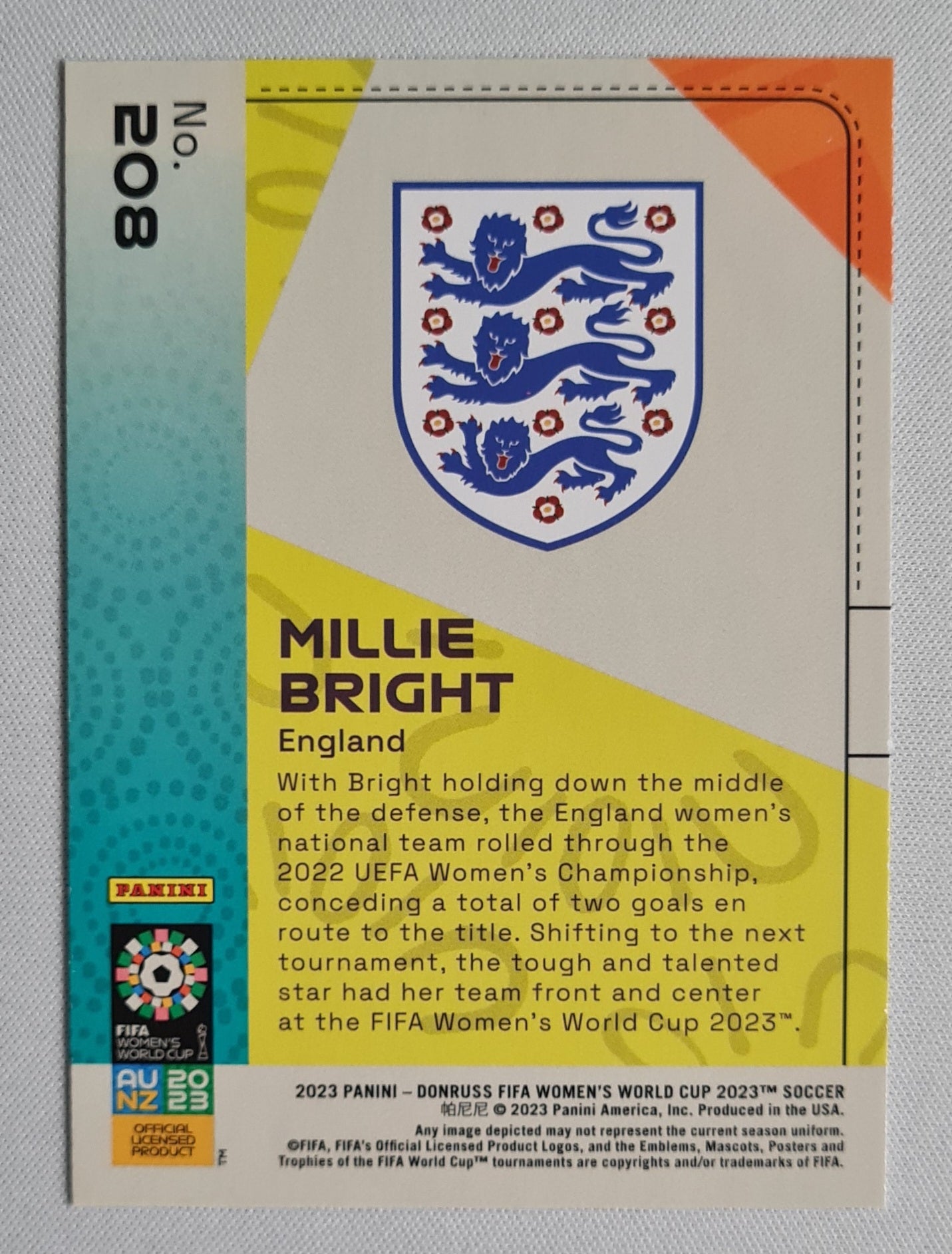 Millie Bright - 2023 Panini Donruss FIFA Women's World Cup 2023 - Soccer