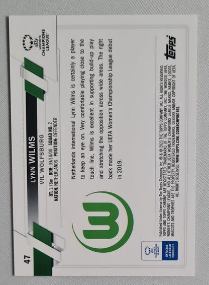 Lynn Wilms - 2023 Topps Chrome VfL Wolfsburg (CL) #47 Pulsar