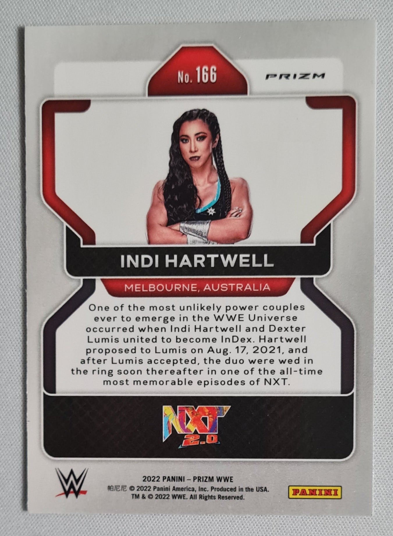 Indi Hartwell - 2022 Panini Prizm WWE #166 NXT