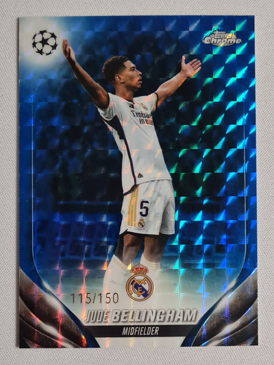 Jude Bellingham - 2023/24 Topps Chrome UEFA Blue Prizm /150 #112 Real Madrid C.F.