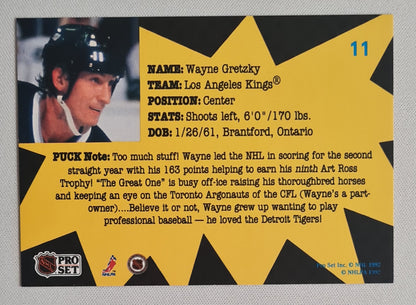 Wayne Gretzky - 1992 NHL Pro Set - "Puck" #11 Los Angeles Kings HOF