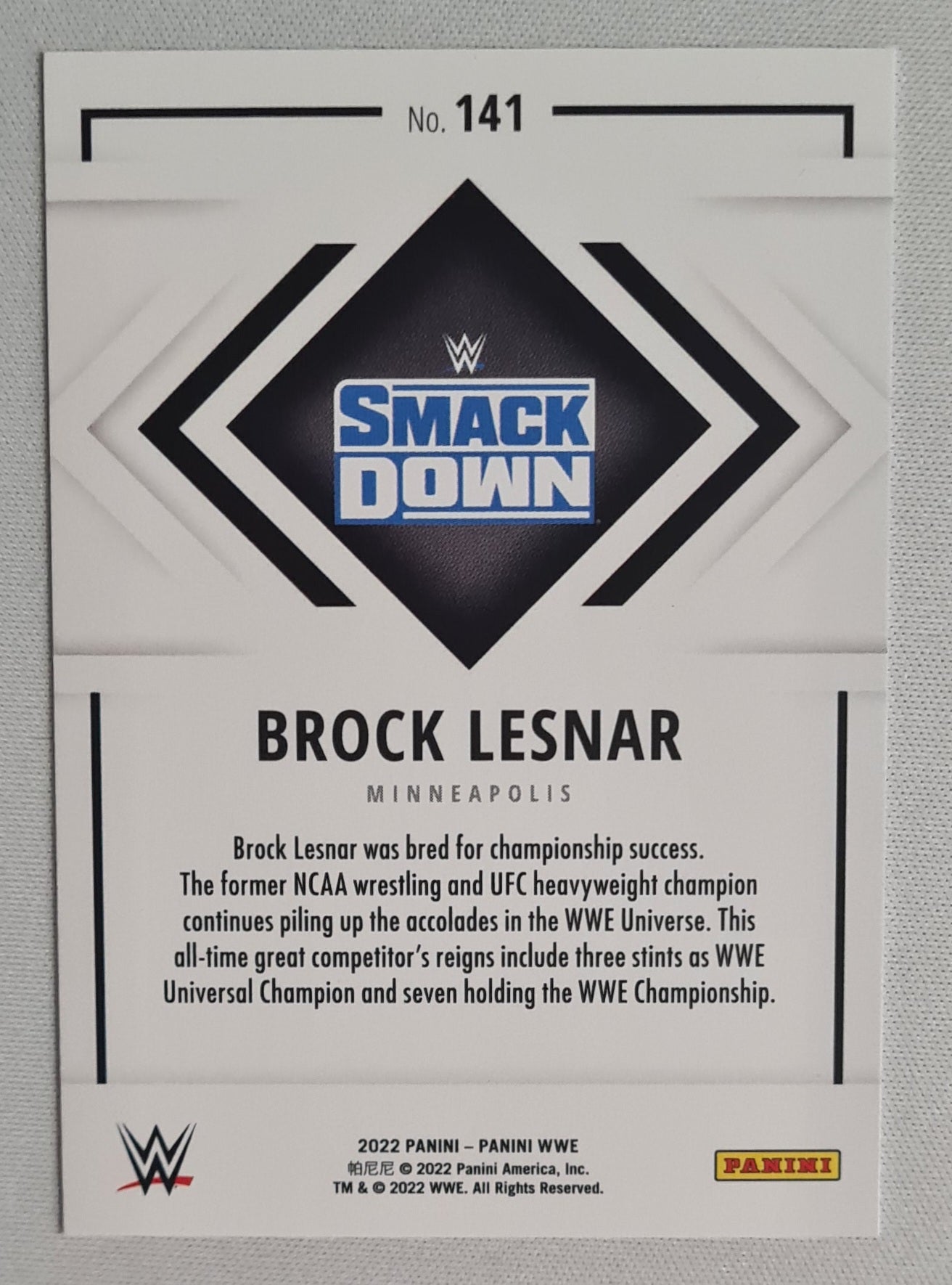 Brock Lesnar - 2022 Panini Champions WWE Wrestling #141