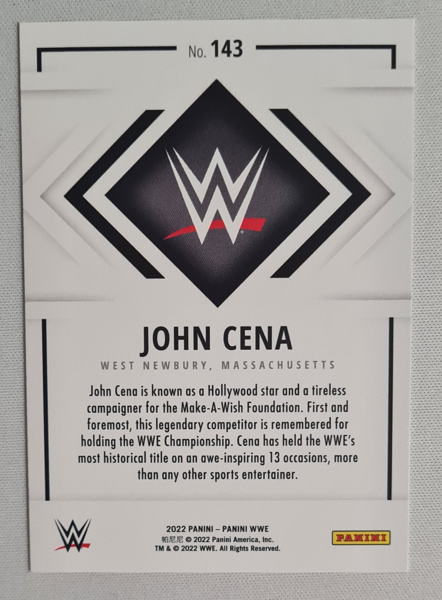 John Cena - 2022 Panini Champions WWE Wrestling #143