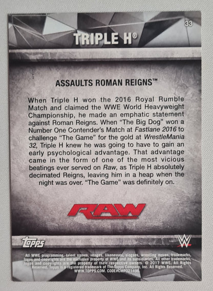 Triple H -2017 Topps WWE Raw Wrestling #33