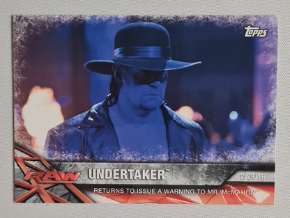 Undertaker - 2017 Topps WWE Wrestling Raw #34