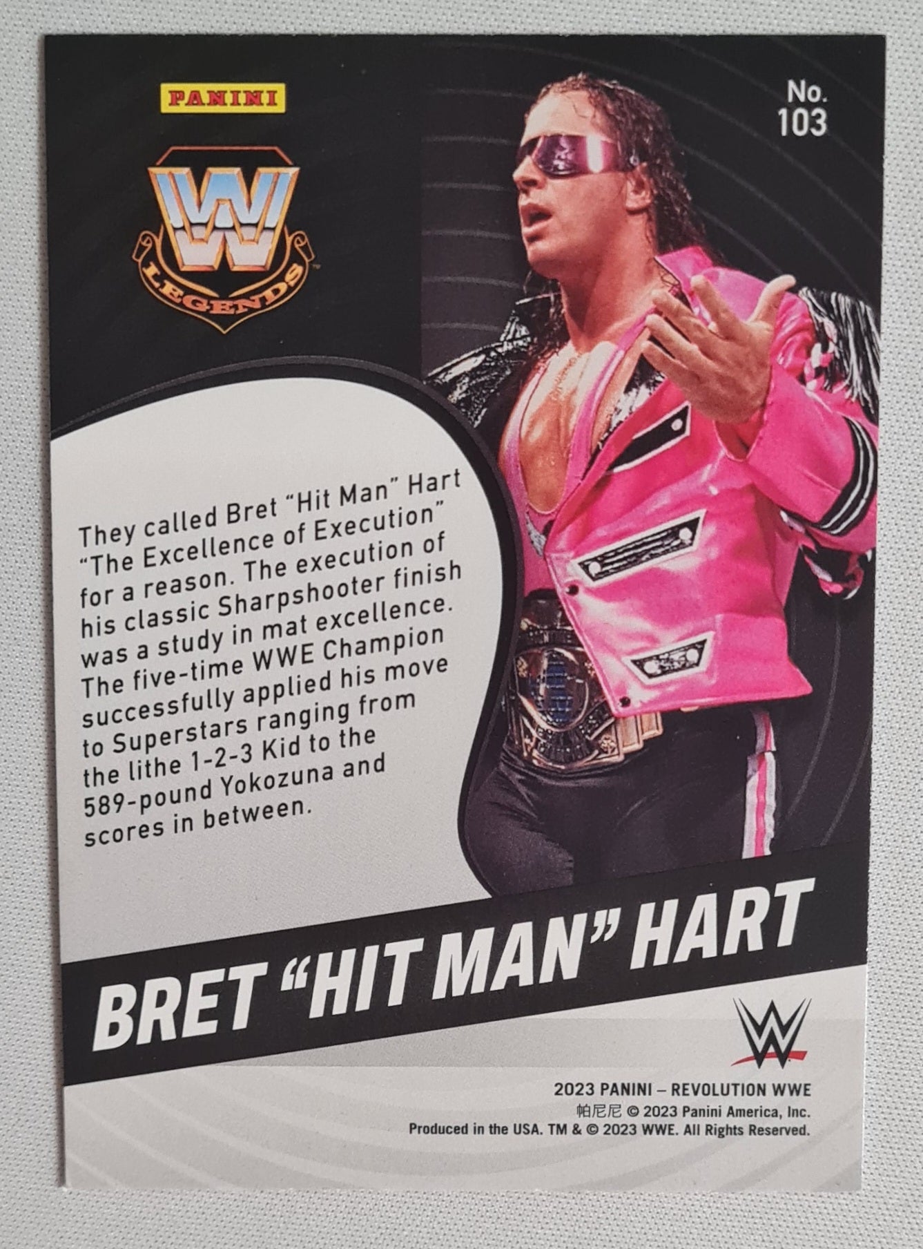 Bret "Hit Man" Hart - 2023 Panini Revolution WWE #103