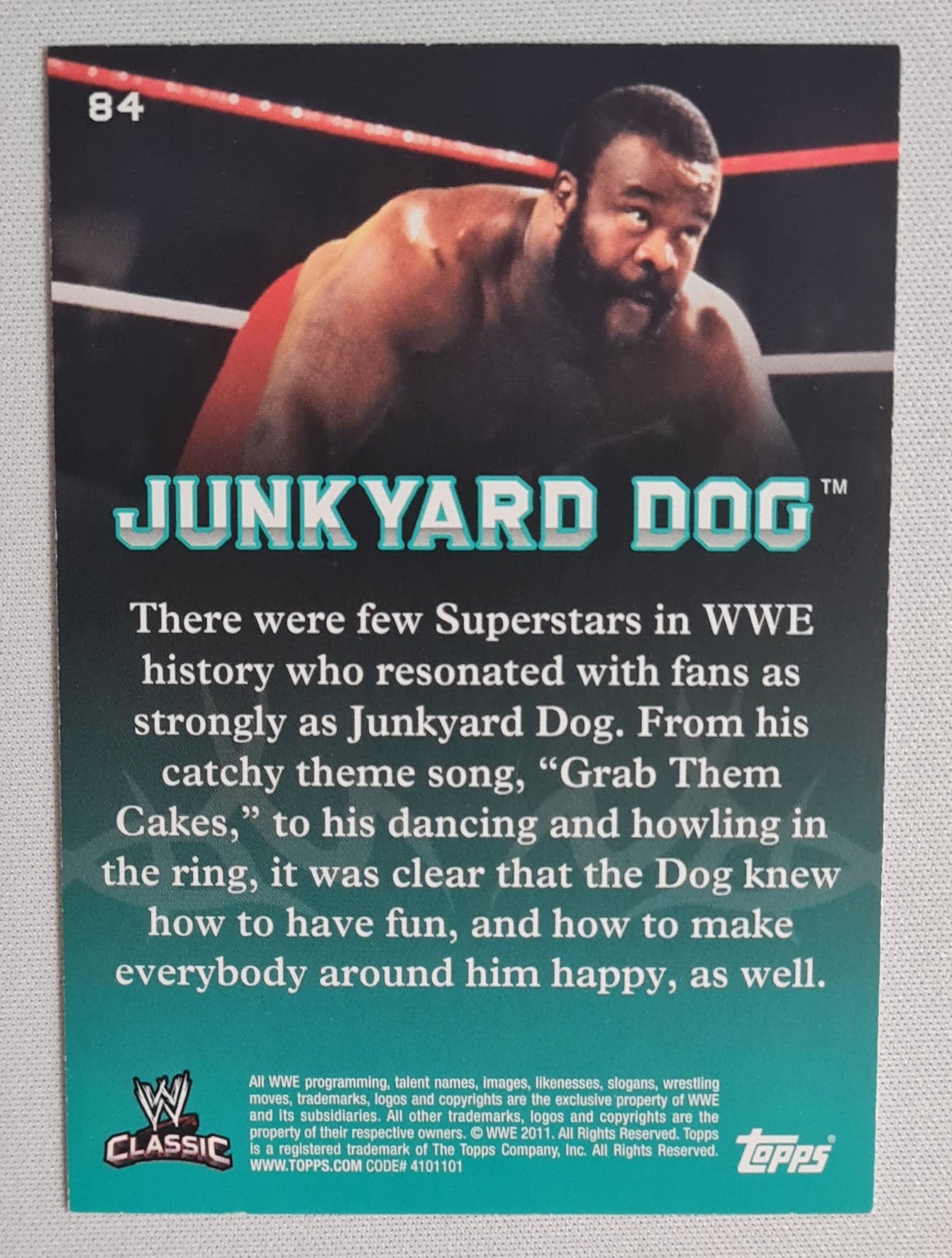 Junkyard Dog - 2011 Topps #84 WWE Classic