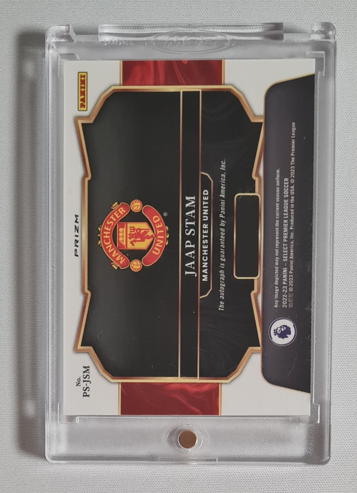 Jaap Stam - 2022 Panini Select #PS-JSM Pitchside Signatures Auto Manchester United