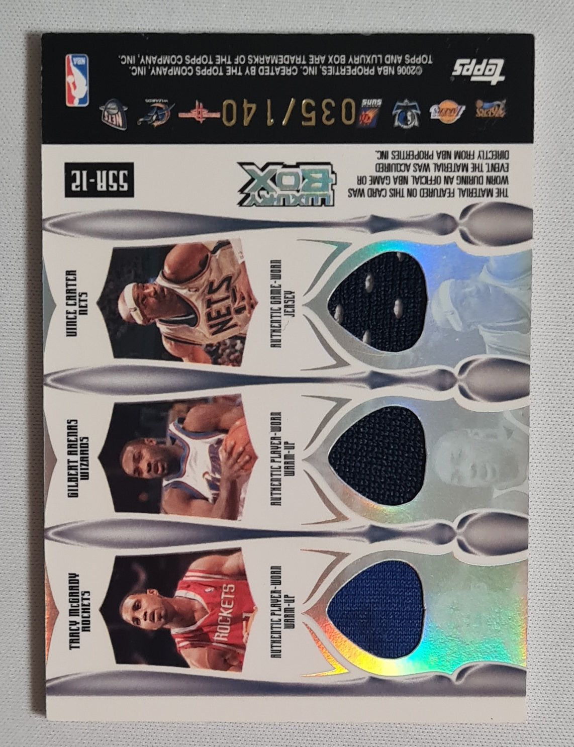 Iverson Bryant Nowitiski Stoudemire McGrady Arenas Carter 2006 Topps Luxury Box Patch /140
