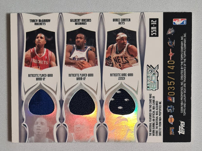 Iverson Bryant Nowitiski Stoudemire McGrady Arenas Carter 2006 Topps Luxury Box Patch /140