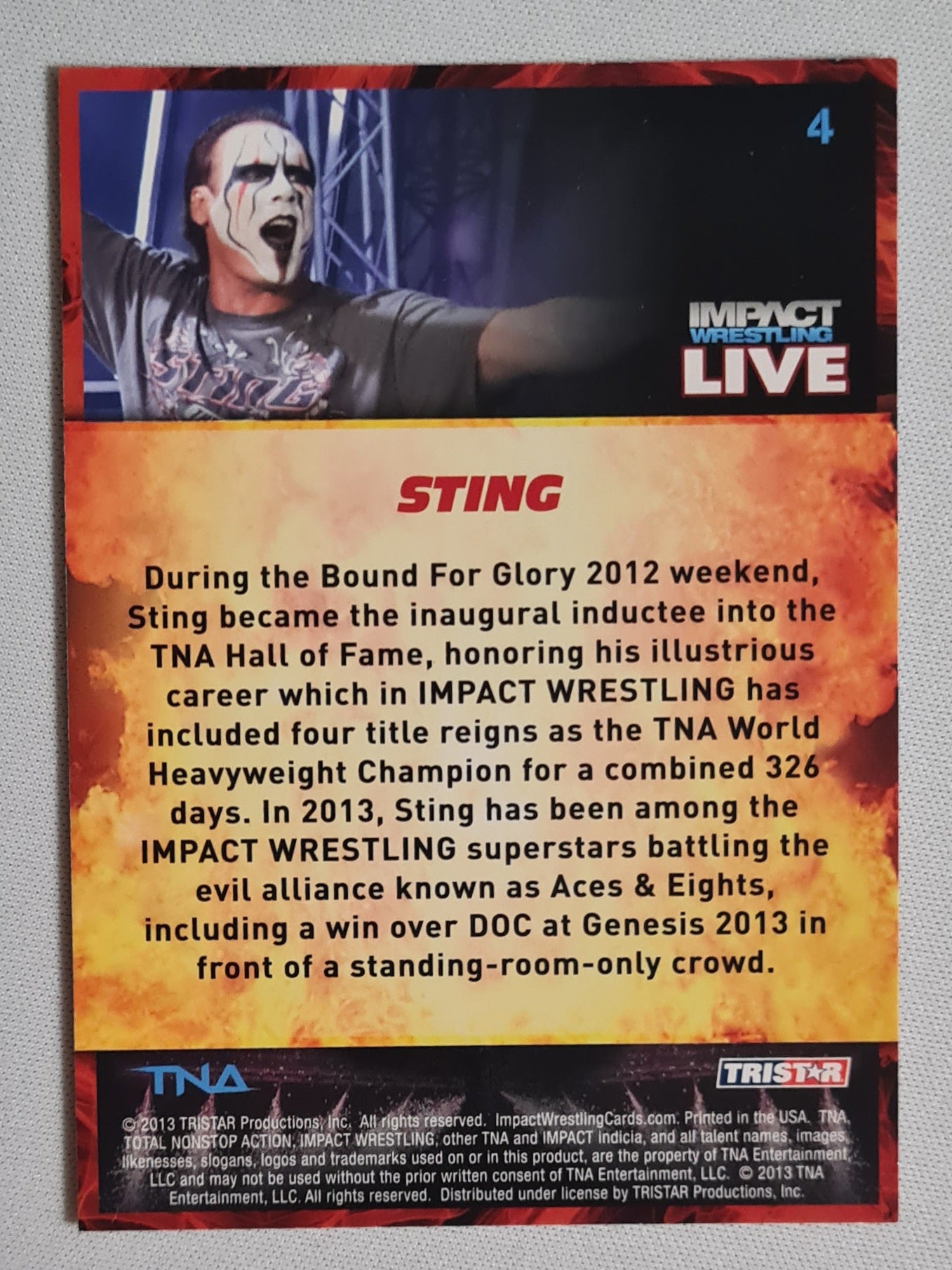 Sting - 2013 Tristar #4 Impact Wrestling Live TNA