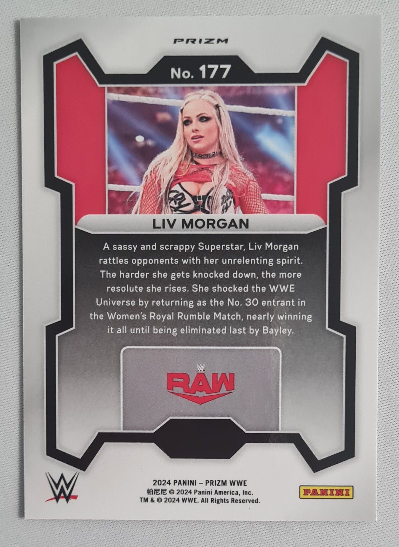 Liv Morgan - 2024 Panini Silver Prizm WWE #177 RAW