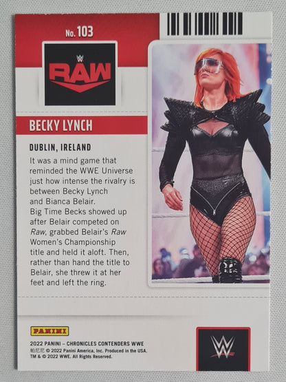 Becky Lynch - 2022 Panini Contenders Season Ticket WWE RAW #103