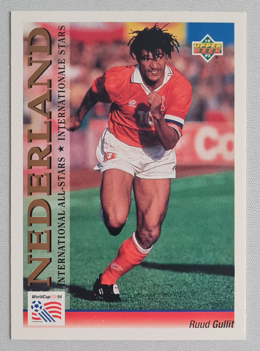 Ruud Gullit - 1993 Upper Deck International All-Stars #120 World Cup 1994 Dutch Superstar