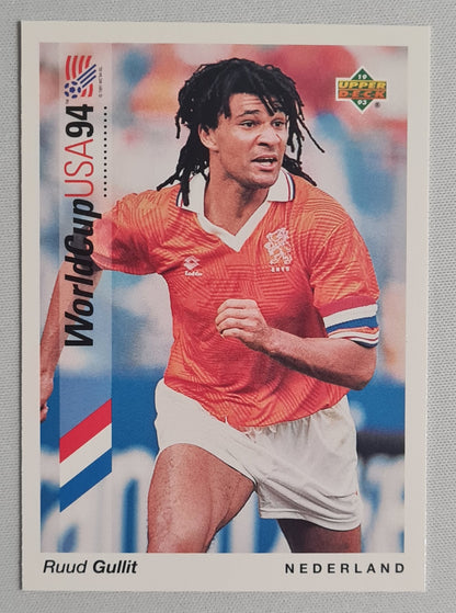 Ruud Gullit - 1993 Upper Deck #76 - 1994 World Cup USA - Dutch Superstar - Holland Forward