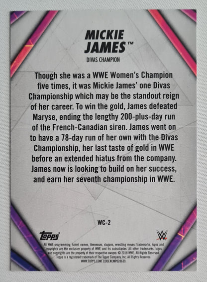 Mickie James - 2018 Topps WWE Wrestling Divas & Women Champion #WC-2