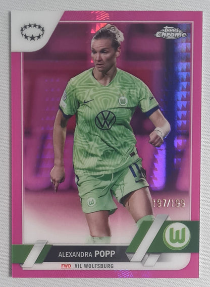 Alexandra Popp - 2023 Topps Chrome Women VfL Wolfsburg (CL) #65 /199 Pink Prism