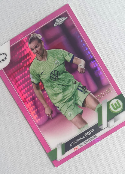 Alexandra Popp - 2023 Topps Chrome Women VfL Wolfsburg (CL) #65 /199 Pink Prism