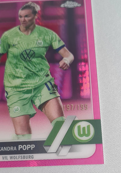 Alexandra Popp - 2023 Topps Chrome Women VfL Wolfsburg (CL) #65 /199 Pink Prism