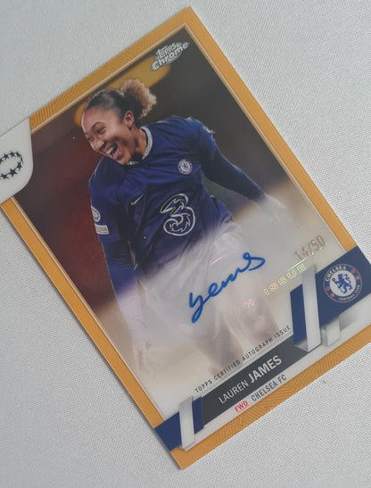 Lauren James - 2023 Topps Chrome Chelsea FC Women Champions League #A-LJ /Authograph /50