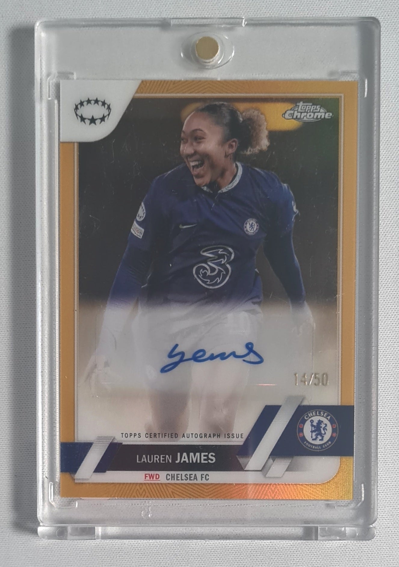 Lauren James - 2023 Topps Chrome Chelsea FC Women Champions League #A-LJ /Authograph /50