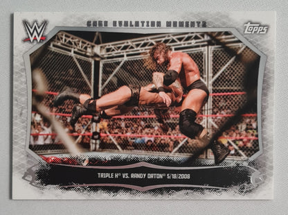 Triple H Vs Randy Orton - 2015 Topps Undisputed WWE Cage Evolution Moments #CEM-6
