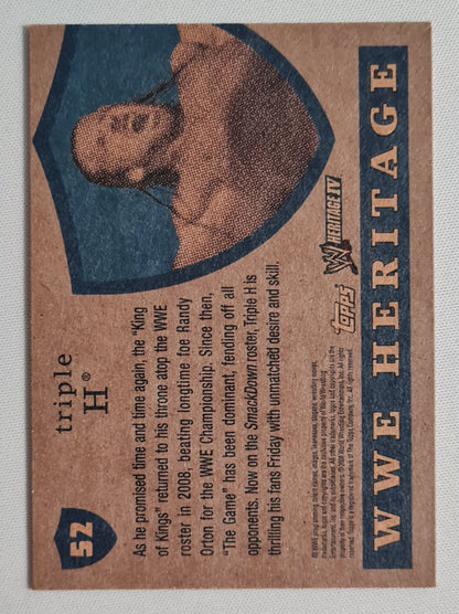 Triple H  - 2008 Topps Heritage WWE IV #52