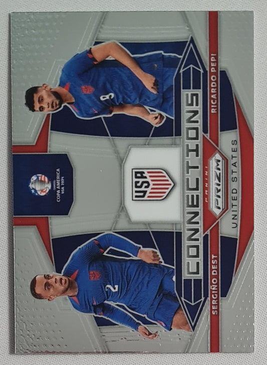 Ricardo Pepi & Sergino Dest - 2024 Panini Prizm Copa America Connections #16 United States
