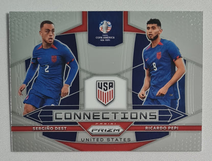 Ricardo Pepi & Sergino Dest - 2024 Panini Prizm Copa America Connections #16 United States