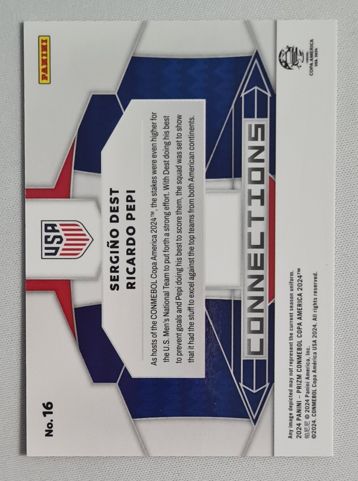 Ricardo Pepi & Sergino Dest - 2024 Panini Prizm Copa America Connections #16 United States