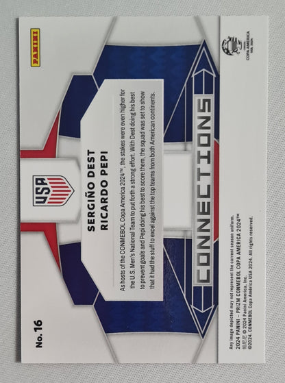Ricardo Pepi & Sergino Dest - 2024 Panini Prizm Copa America Connections #16 United States