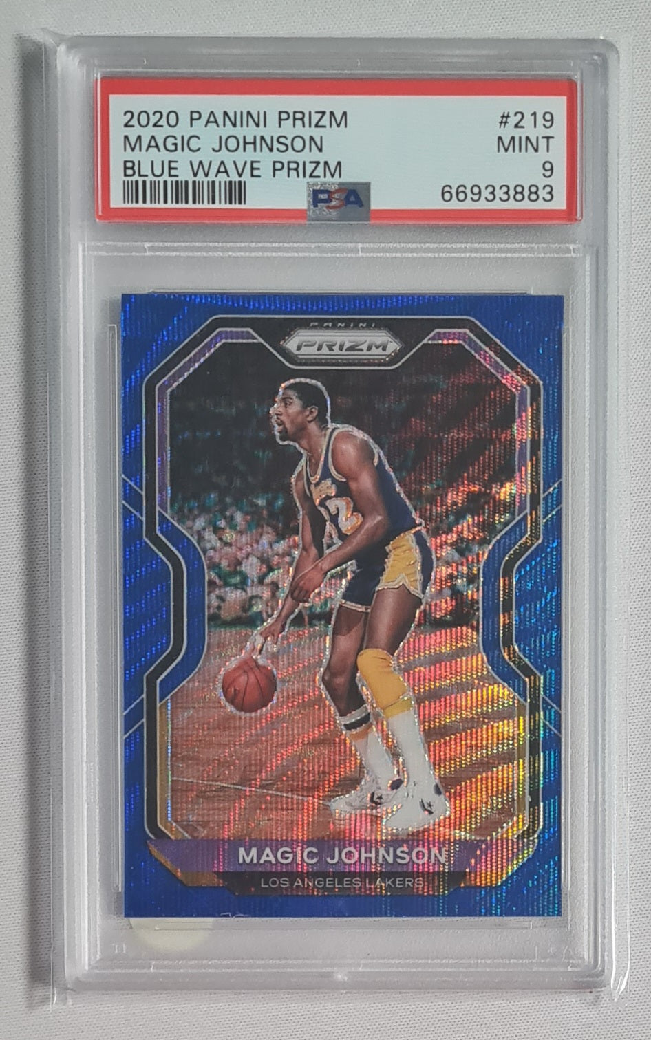 Magic Johnson NBA Basketball PSA 9 Lot (5 cards) - 2020 Panini Prizm #27 PSA 9