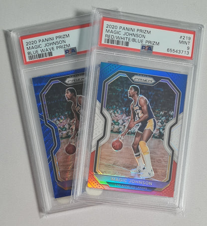 Magic Johnson NBA Basketball PSA 9 Lot (5 cards) - 2020 Panini Prizm #27 PSA 9