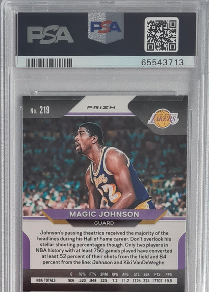 Magic Johnson NBA Basketball PSA 9 Lot (5 cards) - 2020 Panini Prizm #27 PSA 9