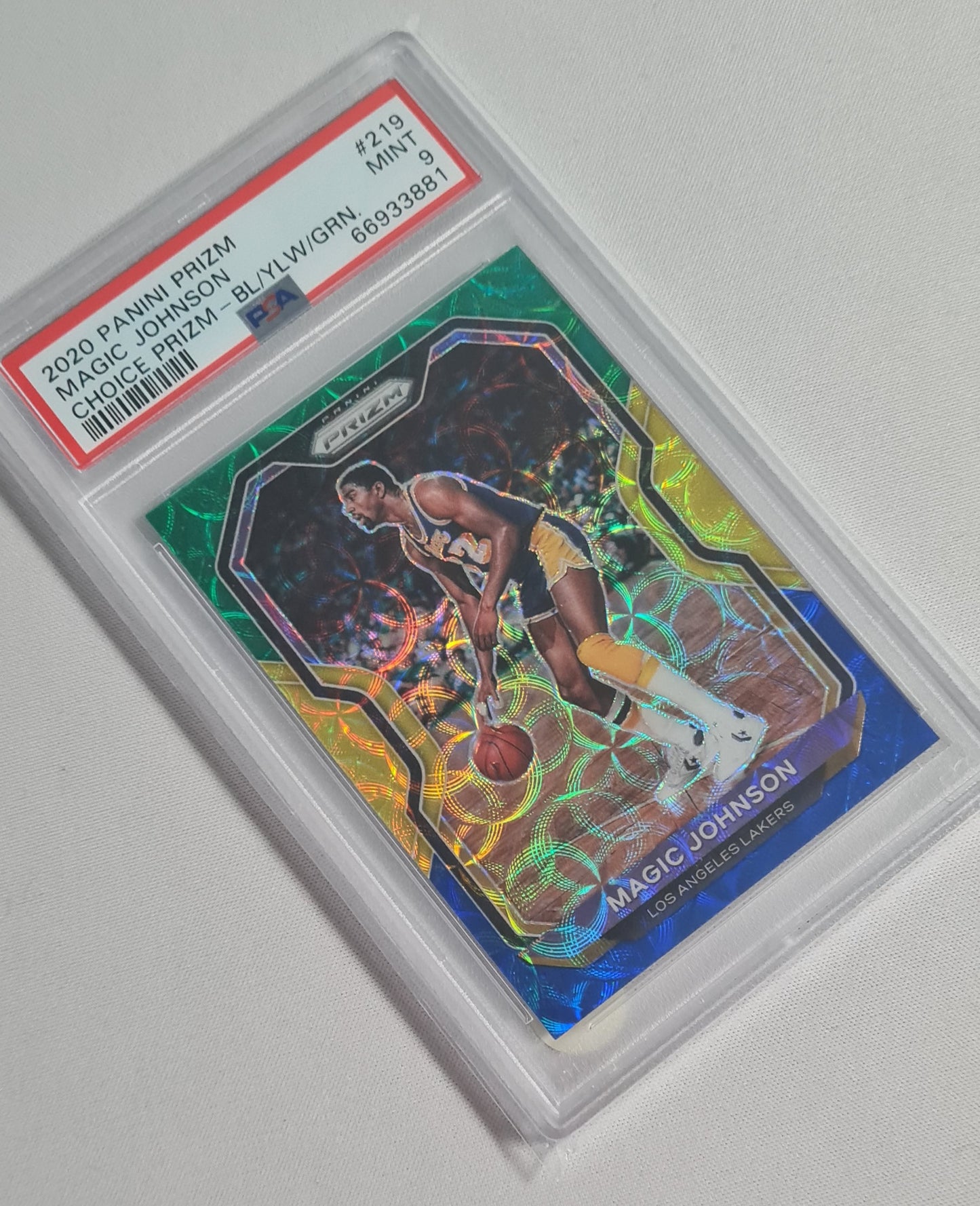 Magic Johnson NBA Basketball PSA 9 Lot (5 cards) - 2020 Panini Prizm #27 PSA 9