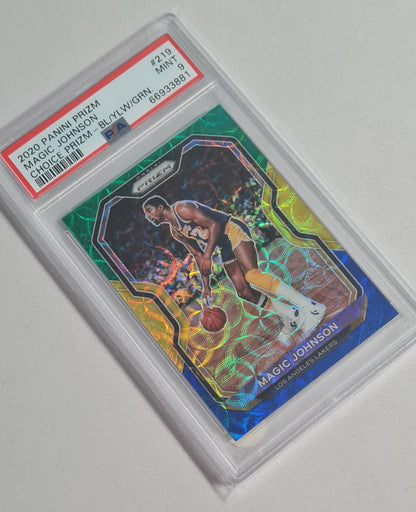 Magic Johnson NBA Basketball PSA 9 Lot (5 cards) - 2020 Panini Prizm #27 PSA 9