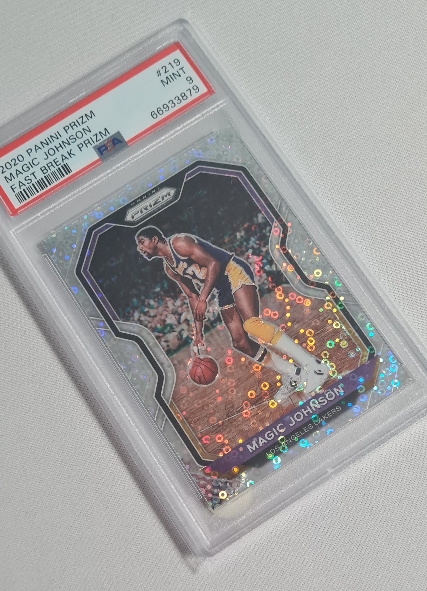 Magic Johnson NBA Basketball PSA 9 Lot (5 cards) - 2020 Panini Prizm #27 PSA 9