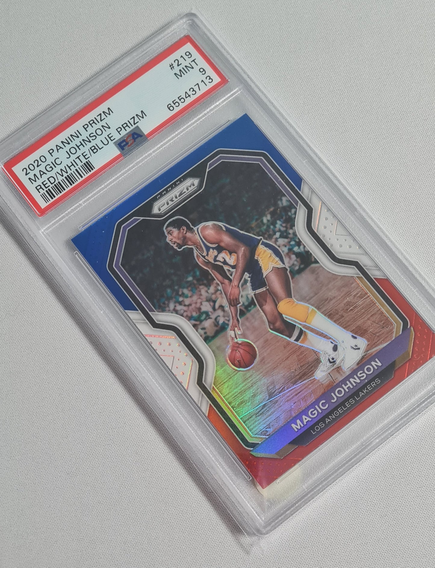 Magic Johnson NBA Basketball PSA 9 Lot (5 cards) - 2020 Panini Prizm #27 PSA 9