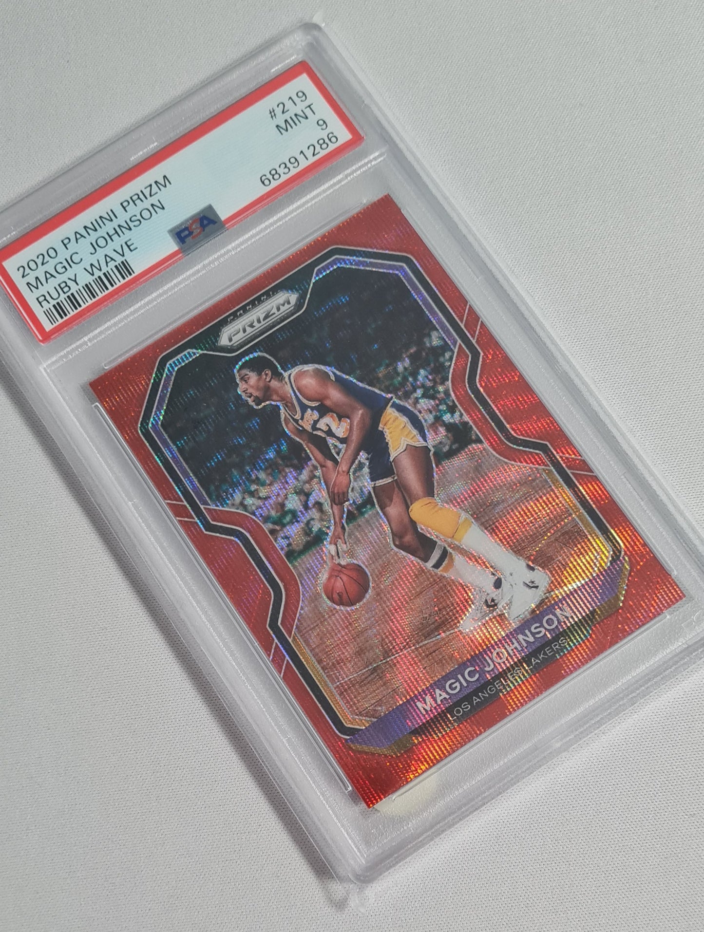 Magic Johnson NBA Basketball PSA 9 Lot (5 cards) - 2020 Panini Prizm #27 PSA 9