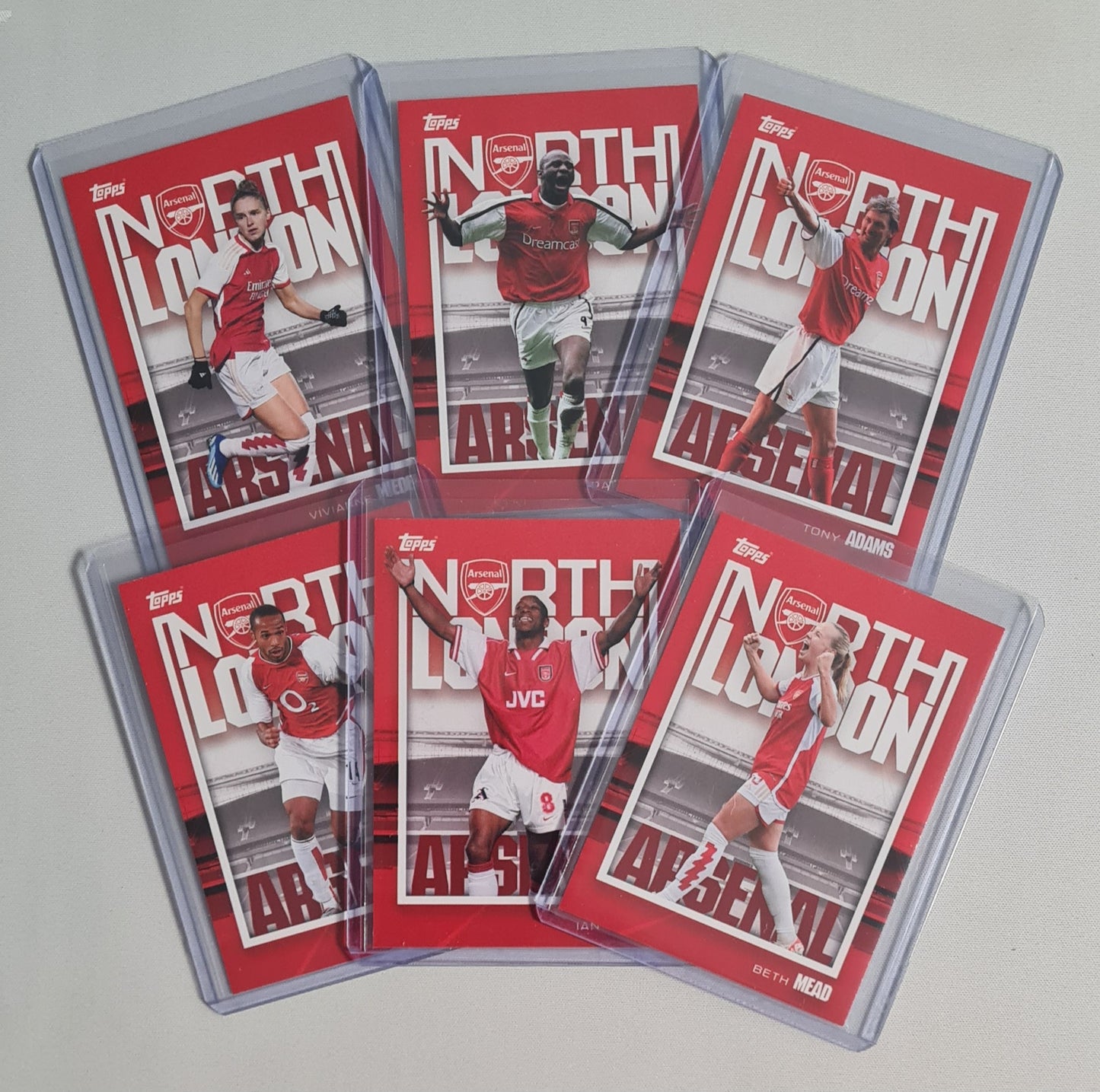 Arsenal North London Lot (6 Cards) - 2024 Topps Arsenal Collection
