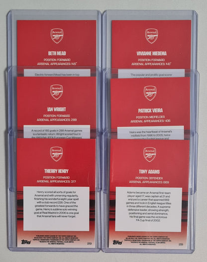 Arsenal North London Lot (6 Cards) - 2024 Topps Arsenal Collection