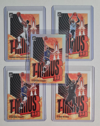 NBA Basketball T-Minus Lot (5 Cards) - 2021-22 Panini Donruss Optic Basketball