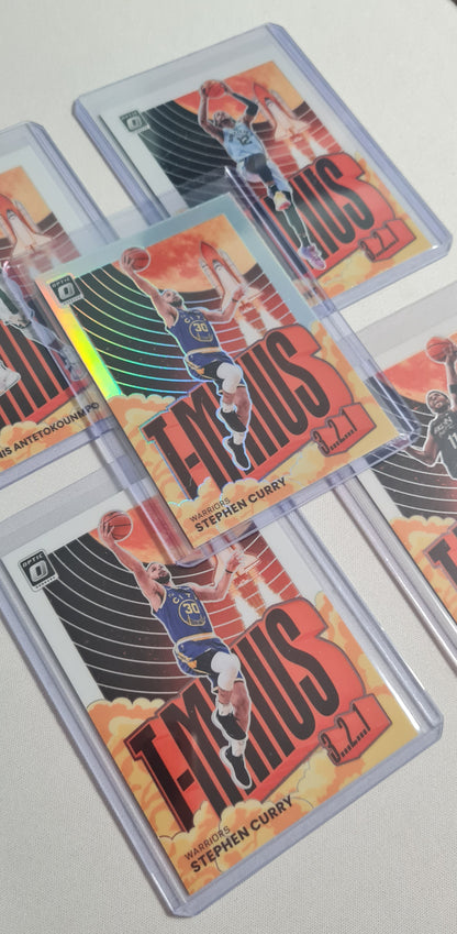 NBA Basketball T-Minus Lot (5 Cards) - 2021-22 Panini Donruss Optic Basketball