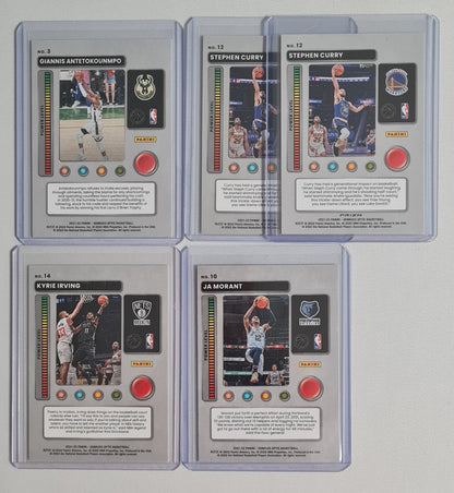 NBA Basketball T-Minus Lot (5 Cards) - 2021-22 Panini Donruss Optic Basketball