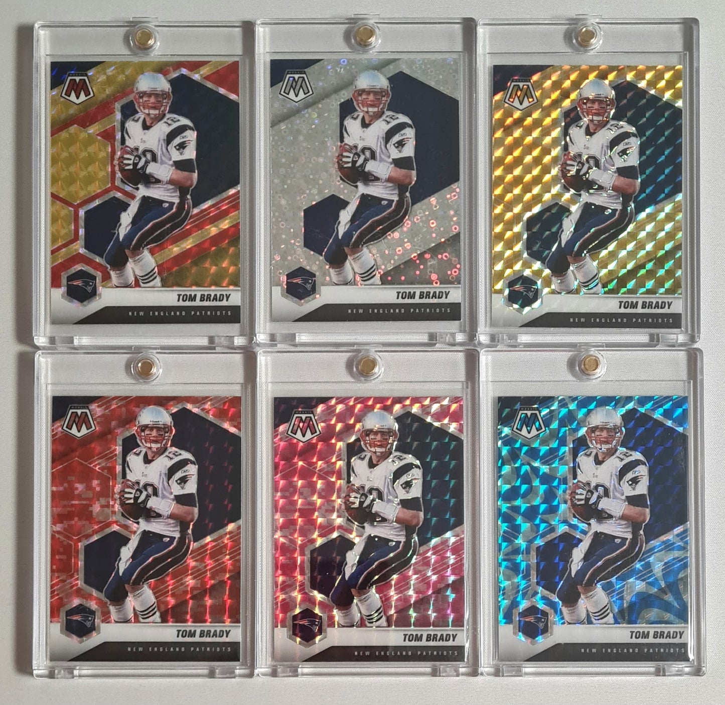NFL Football Tom Brady New England Patriots Lot (11 Cards) - 2021 Panini Mosaic Football Prizm #137