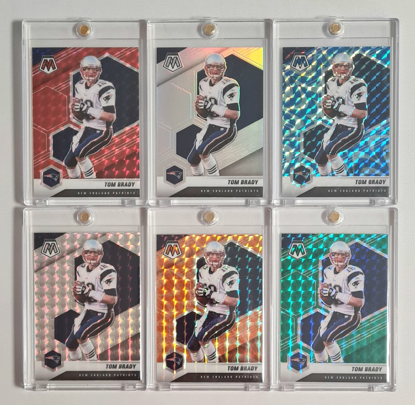 NFL Football Tom Brady New England Patriots Lot (11 Cards) - 2021 Panini Mosaic Football Prizm #137