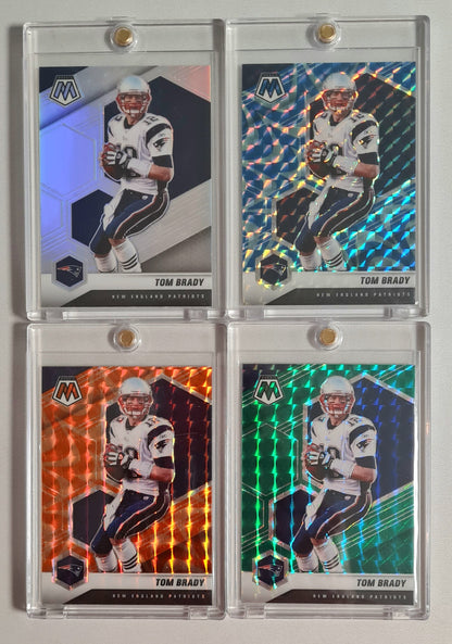 NFL Football Tom Brady New England Patriots Lot (11 Cards) - 2021 Panini Mosaic Football Prizm #137