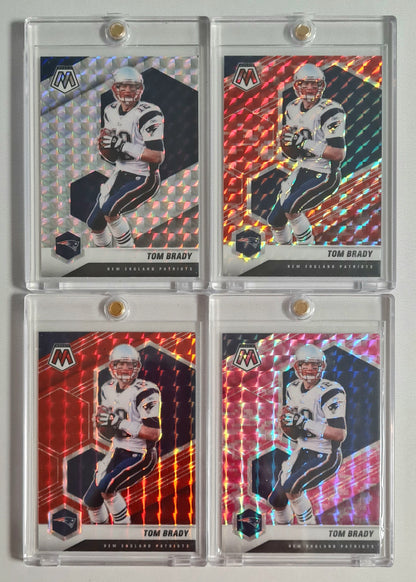 NFL Football Tom Brady New England Patriots Lot (11 Cards) - 2021 Panini Mosaic Football Prizm #137